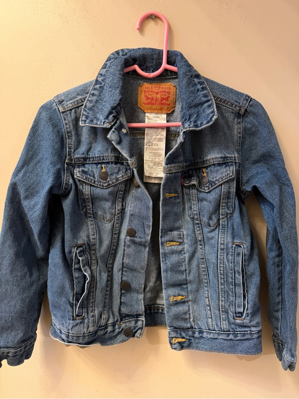 Levi's Kids Blue Denim Jacket - Classic Trucker Style size medium 10-12